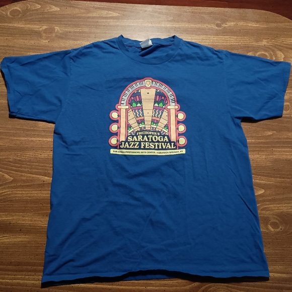 SARATOGA JAZZ FESTIVAL CONCERT T-SHIRT - LG // Music Band Tee Shirt NY 2023 - Picture 2 of 12